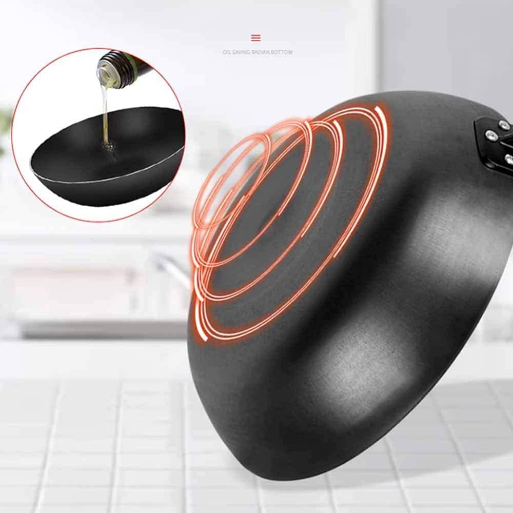 Non-Stick Wok - with lid - Induction - Wok pan - with Non-Stick coating-34cm