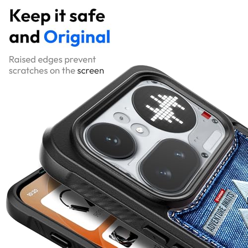 Image of KAPAVER Impulse Denim Adventure Back Cover Case for Nothing Phone 4a Pro | Hard 360 Protection Clear Case for Nothing Phone 4a Pro (Black)