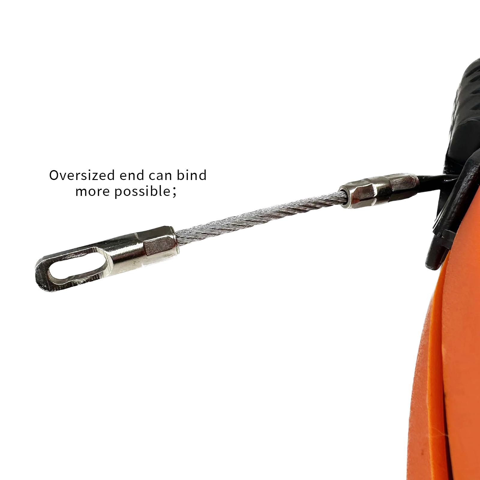 IRSCorp 4.3mm 100ft Fish Tape Reel PET Cable Puller Cable Rods Shatterproof Case Electrical Cable Puller Through Wall Wire Guide Device Threader - Image 3