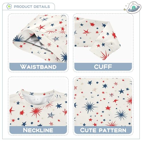 Use 4th July Stars Kids Boys Sweatshirts Hoodies Long Sleeve Sweatshirt With Hoodie Party 4T3