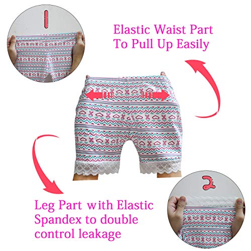Anktry 2-12 Years Old Girl’s Solid Color Biking Shorts Safety Dress Boyshort Panties For Toddlers 6 Pack Underwear (Flower-2, 10-12 Years) #TOP4