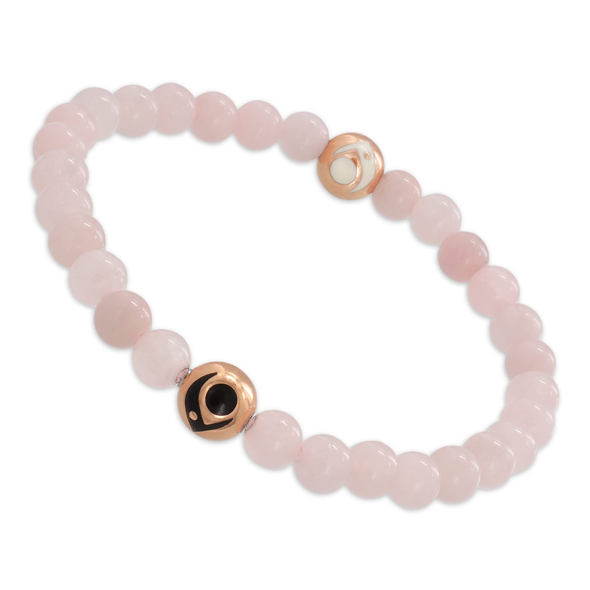 Lokai Stone & Metal Hematite Beaded Silicone Bracelet