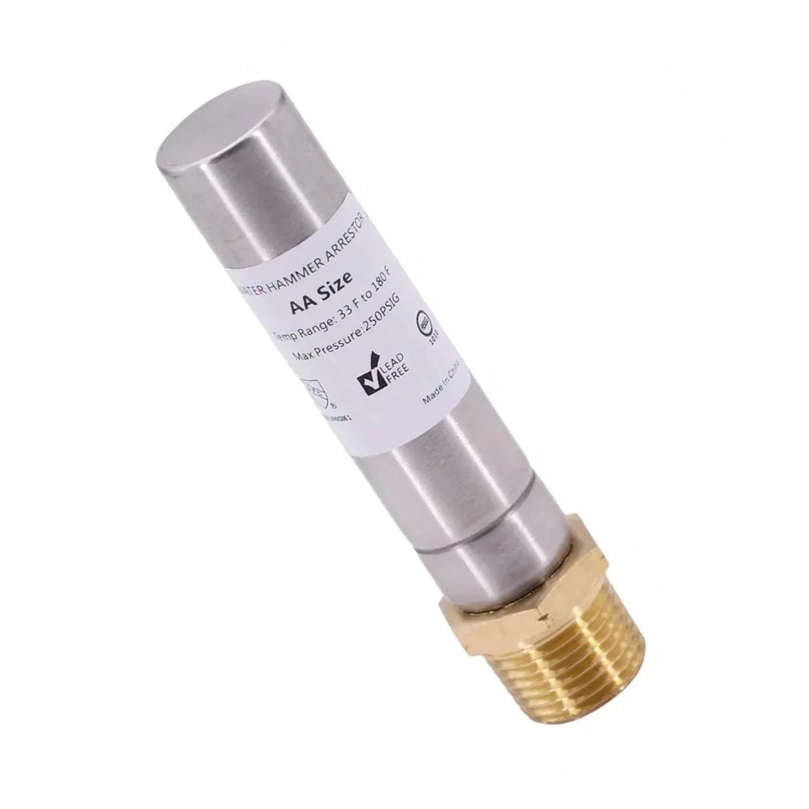1pc Water Hammer Arrestor 1/2 Kitchen Stainless Steel Arrestor 1/2" NPT, Water Hammer Arrester