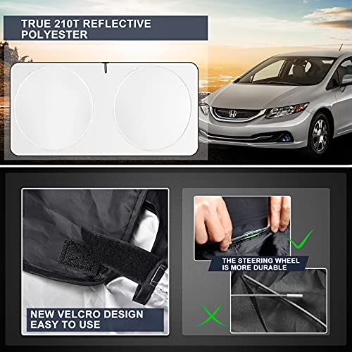 Image of Sunshade for Honda CRV 2017-2022 Sun Shade Fit HR-V CR-V LX EX EX-L, Sport Hybrid, Sport Touring Hybrid SUV Accessories Front Window Shield Sun Visor Protector Foldable Windshield Cover Block UV Rays