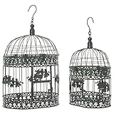 Cage à oiseaux de style antique pour décoration - avec bougies, lumières ou lampes - Ne convient pas aux oiseaux