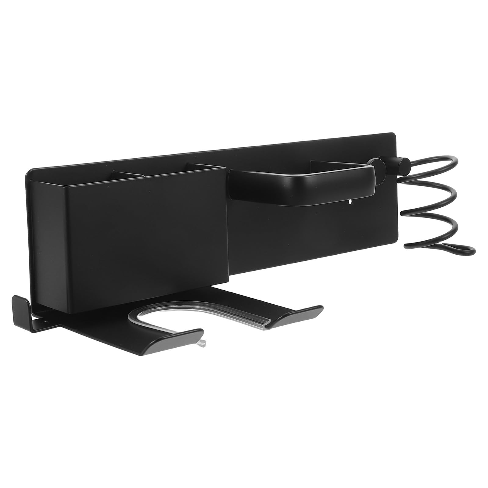 Kisangel Soporte de Pared para secador de Pelo, Organizador para secador, rizador y Plancha, Estante de Almacenamiento para baño, tocador y salón de Belleza.
