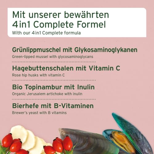 AniForte 4in1 Snack für Hunde 300g - Natürliche Rundumversorgung für Gelenke, Immunsystem, Verdauung, Fell & Haut, Magen & Darm, getreidefrei, bewährt mit Grünlippmuschelpulver, Inulin, Hagebutte