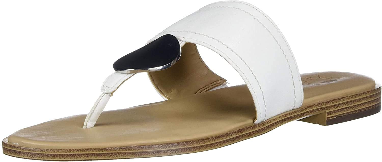 Naturalizer Womens Frankie White Thongs 6 M