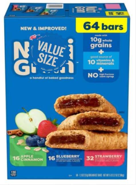 Breakfast Bars, Variety Pack, 1.3 oz, 64 ct