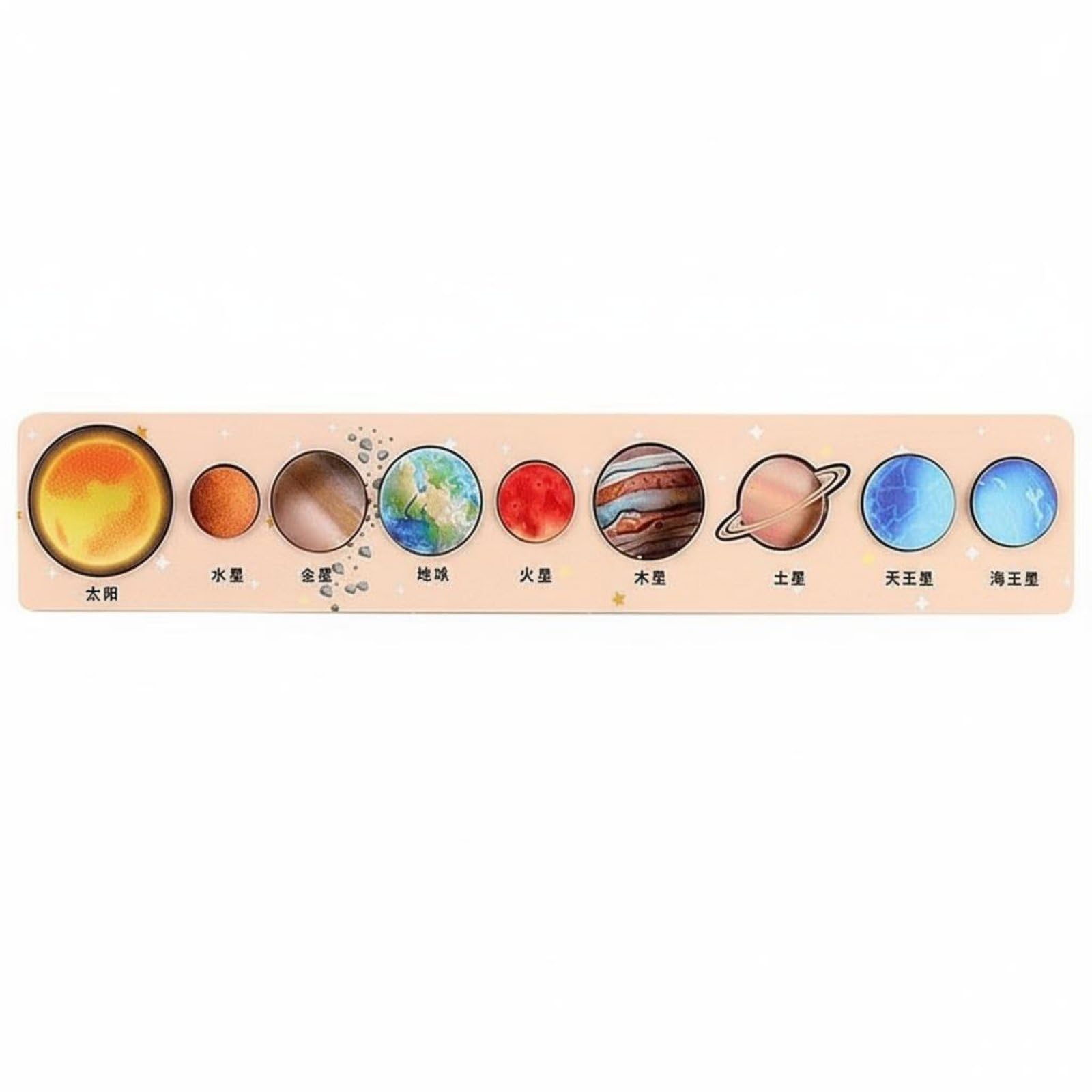 Puzzle Pianeti Gioco Didattico Solare Pianeti in Legno Passaggi Attivi Educativi Movimento Galattico Adatto a Bambini Sviluppo Apprendimento Scienza, Pianeti C