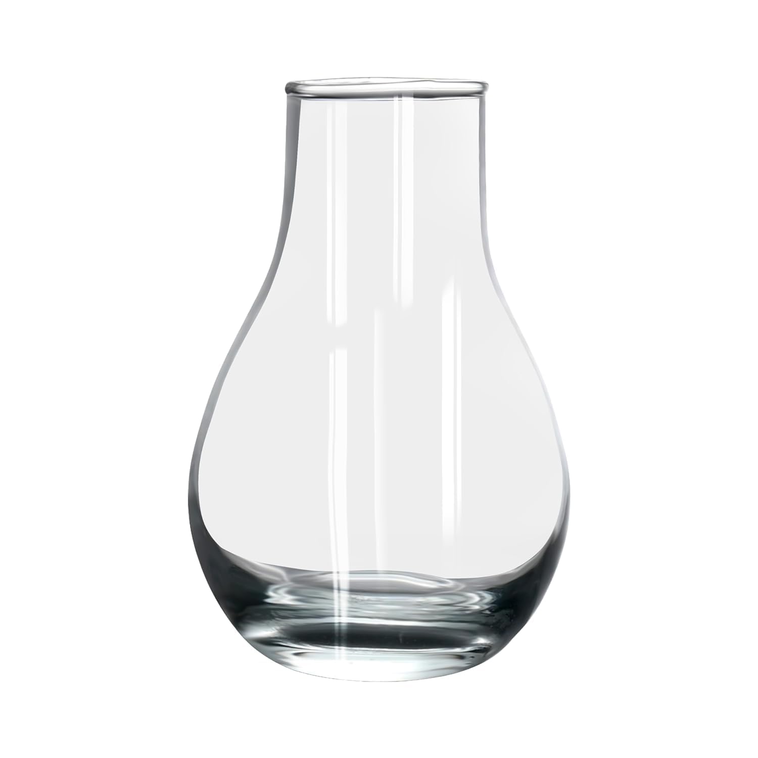 AYUTAS Glass Flower Vase, Vessel, Money Plant Pot, Glass Bottle for Milk, Coffee, Tea | Restaurants, Kitchen, Office, Table & Home Decoration (Surahi Shape Pot) - Pack of 1 Piece, Size:- 5.5 Inch