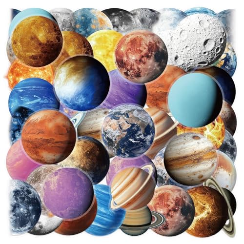 OAOSDH 100 Pegatinas Temáticas De Planeta, Pegatinas Impermeables, Pegatinas Creativas, Pueden Decorar Su Teléfono, Maleta, Álbum De Recortes.