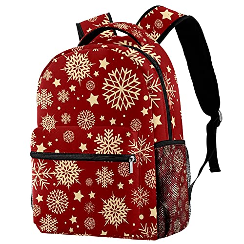 Sac à dos de voyage flocon de neige rouge : fini les affaires perdues en voyage