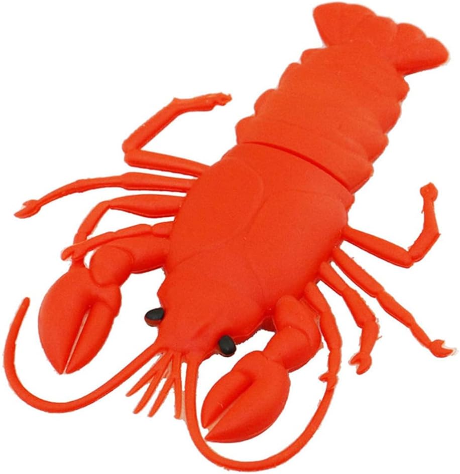 128GB Lobster Shape USB Flash Drives Pen Drive Memoria Flash Stick PenDrives USB Flash Disk Thumb Drive U Disk USB Drive USB 2.0 Pen Drive PenDrive (Red)