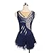 Blue,4_6Years,Sleeveless Figure Skating Suit Girl Roller Ice Skating Costume Gymnastics Leotards Roller Skate Training Dress