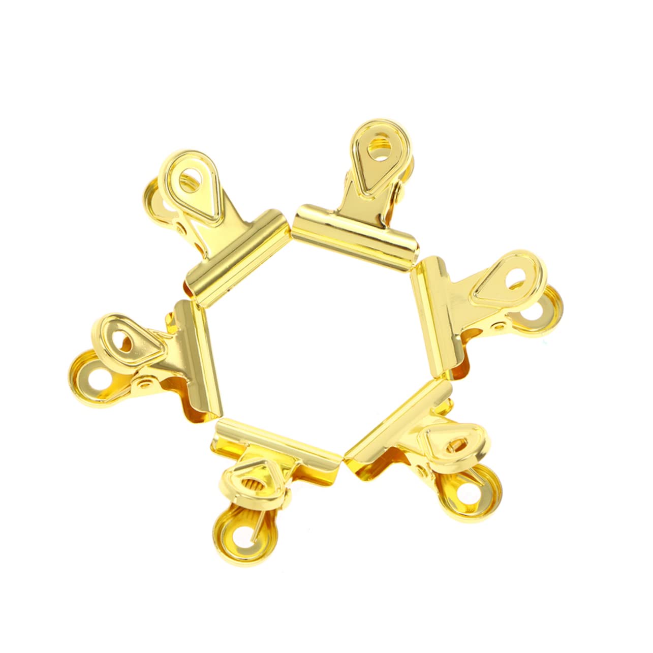 STOBOK 30pezzi Clip Metallo Placcato Per Carta Fermagli Per Documenti Rame Con Cerniera Dorato Per Ufficio e Casa