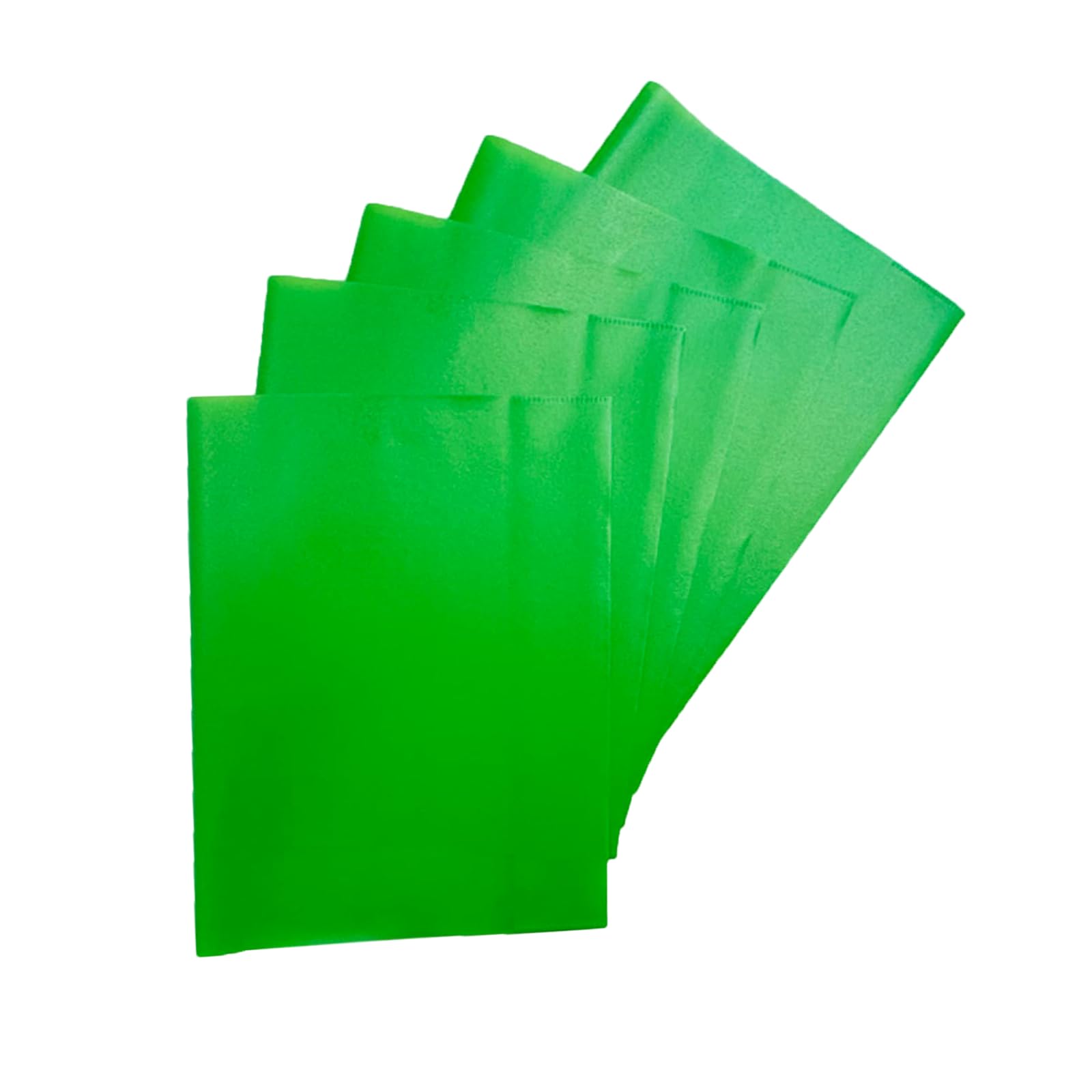 Pack of 50 9x7 Frosted Green Exercise Book Covers - Plastic Book Protectors, Waterproof Reusable School Notebook & Workbook Covers for Students, Teachers & Classrooms