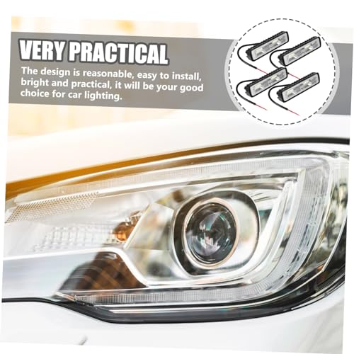 Barra de luces LED para coche Hemobllo, luz de trabajo recargable para techo y conducción de 4 juegos 4