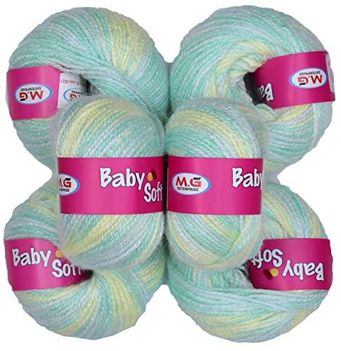 Image of 100% Acrylic Wool Red (6 pc) Baby Soft 4 ply Wool Ball Hand Knitting Wool /Art Craft Soft Fingering Crochet Hook Yarn, Needle Knitting Yarn Thread Dye CD