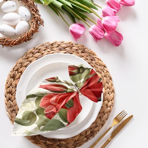 Servilletas de tela Red Roses set 6, 50.5 x 50.5 cm miniatura 4