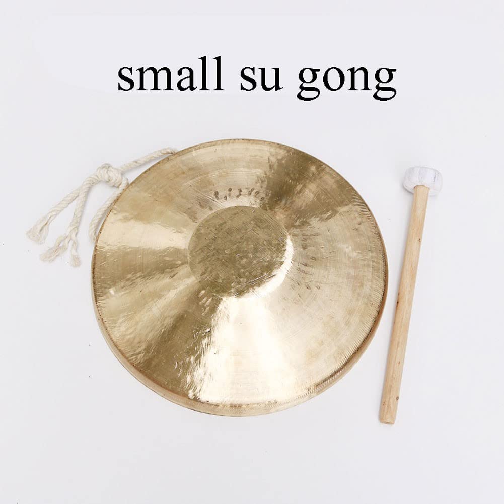 Mosiężny gong Feng Shui, Chiński mosiężny gong dęty z młotkiem 28-30 cm(30cm)