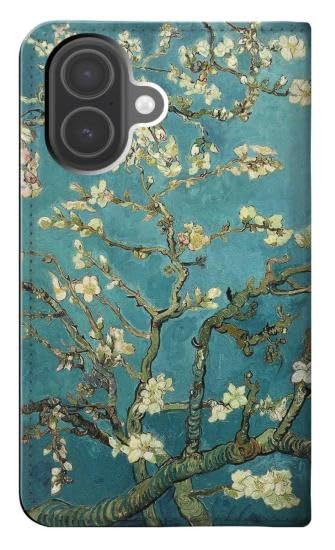 Housse cuir iPhone 17 Van Gogh amandier en fleurs protection intégrale - 2