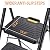 TOOLF 4 Step Ladder, Sturdy Steel Step Stool with Anti-Slip Wide Pedals, Handrail, Safe-Lock Design, Folding Portable Ladder for Multi-Purpose, Home, Kitchen, Pass 800lbs Load Testing, Black