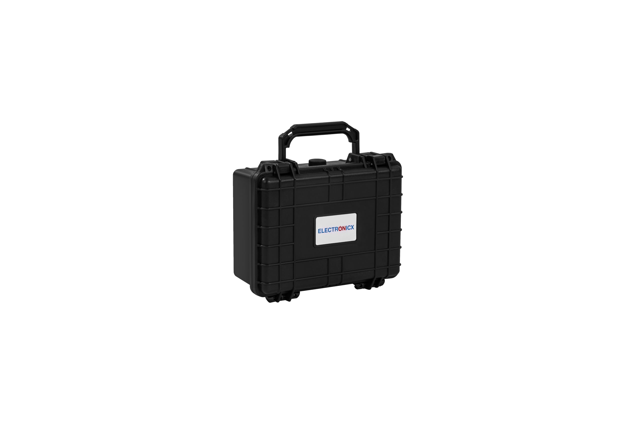 Electronicx Hartschalen-Kamerakoffer mit Schaumstoff – Stoßfester Schutzkoffer IP55 spritzwassergeschützt & verschließbar – Für DSLR, Objektive, Drohnen, Werkzeug & Waffen – 23×19×11 cm Schwarz