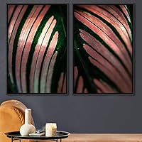 2 Piece Framed Canvas Wall Art Natural Abstract Canvas Prints Home Artwork Decoration for Living Room,Bedroom - 16