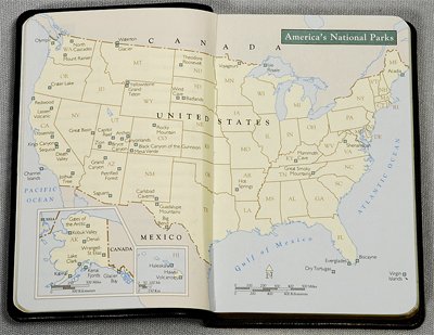 Graphic Image US National Parks Guide & Journal, Genuine Leather, British Tan, 3.25"x4.80      Unknown Binding – Day to Day Calendar