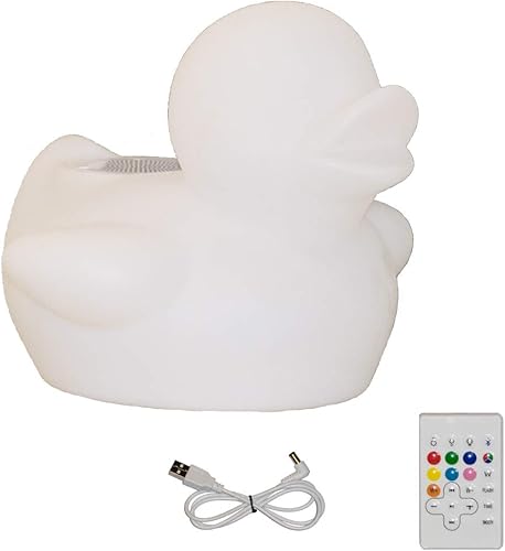 Miniatura 6 de Acoustic Audio by Goldwood - Altavoz flotante en forma de pato, para piscina, con Bluetooth recargable, IP66, con luz LED multicolor, color blanco