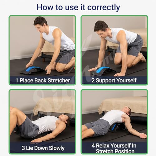 Image of Signamio Lumbar Support Board for Pain Relief, Ergonomic Back Stretcher, Posture Corrector, Adjustable Spine Alignment, Portable Lumbar Support for Office, Home, and Travel
