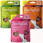 Grain Free Dog Treats bundle includes Soft Bites Lamb, Salmon, Turkey 90g x 3