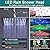 HOMEDEC Polished Chrome Shower System with 6 Body Jets, Ceiling Rain 16" LED Shower Faucet Set with Handheld and Body Spray and Brass Thermostatic Valve, 3/4inch Inlet Large Flow, Can Use At Same Time