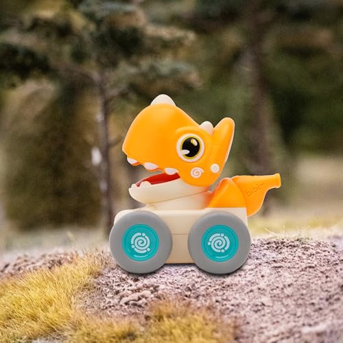 Image of Press and Go Whistle Dino Toy for Kids | Fun Push and Play Dinosaur Toy | Cute Dino Design with Sound | Made with Safe ABS Plastics | Playtime Gift Yellow Colour