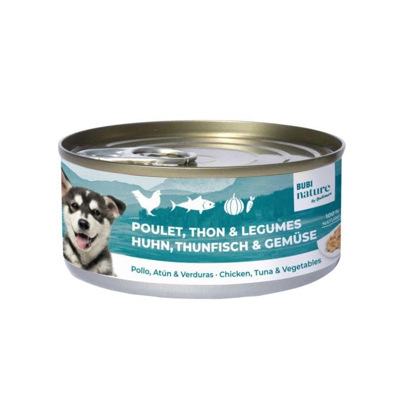 Bubi Nature Komplettes Nassfutter für Hunde, 12 x 70 g, verschiedene Geschmacksrichtungen, (12 x 70 g, Hühnerbrust und Gemüse)