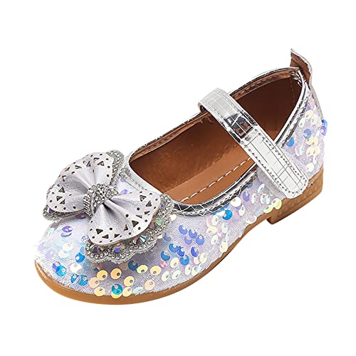 Fashion Autumn Girls Casual Shoes Flat Light Breathable Hook Loop Shiny Sequins Cute Hollow Toddler Shoes Girls Winter