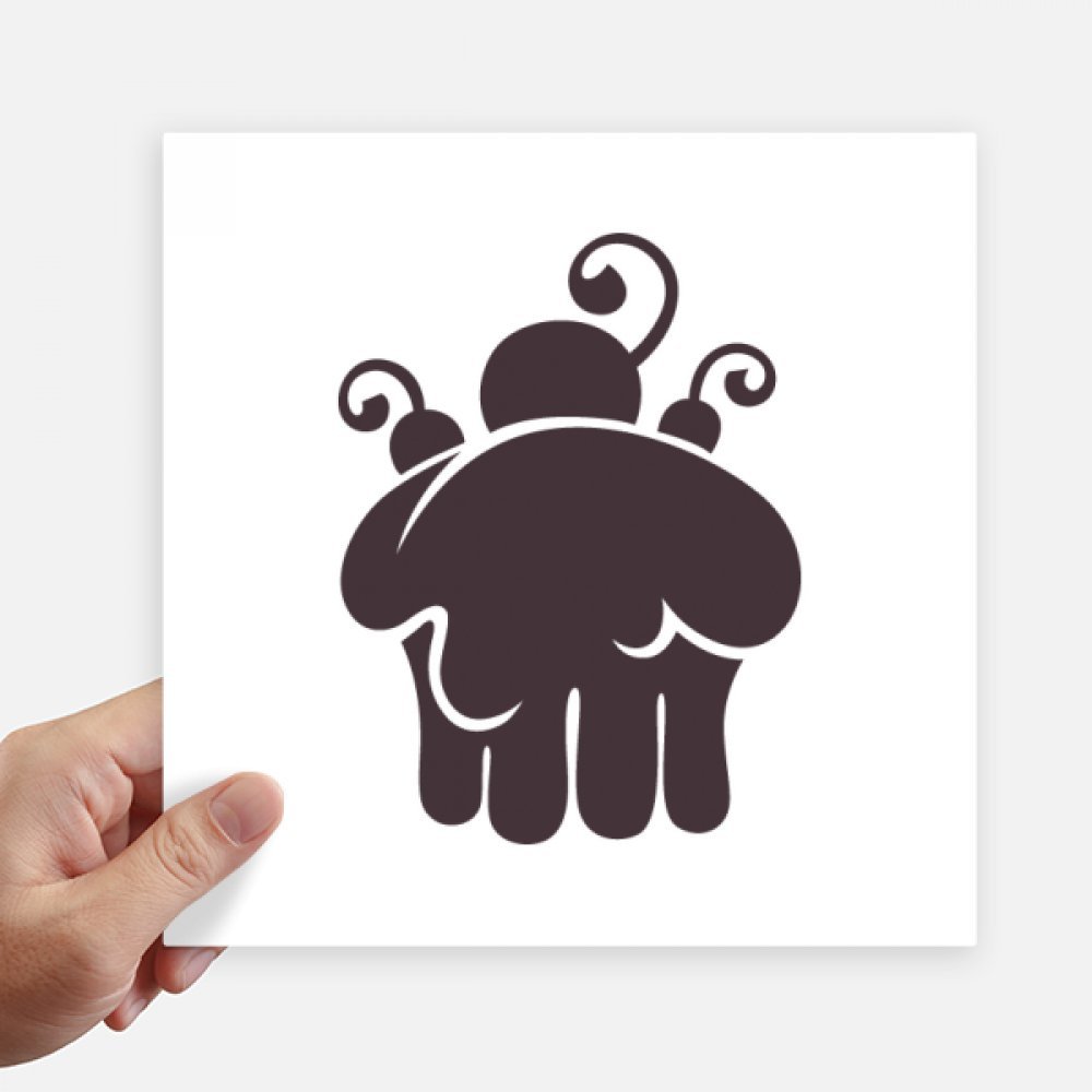 Wall decal de silueta de helado cuadrado DIYthinker pack de 4 piezas