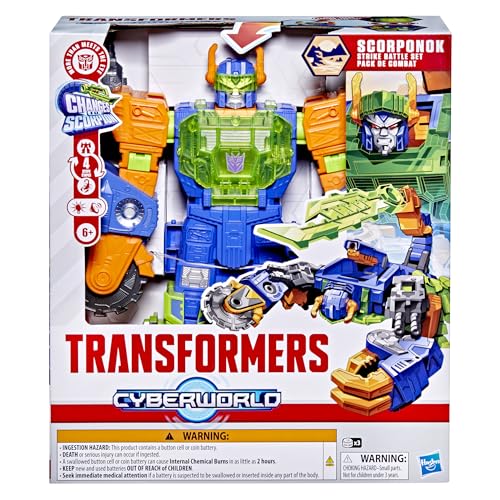 Transformers CYBERWORLD Scorponok Strike Battle Set, Converting Action Figure Playset with Lights and Sounds, Robot Toys for Boys and Girls 6 and Up - image 2