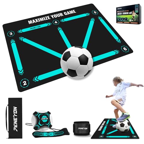 Soccer Training Equipment,Soccer Training Mat Improve Strength,Agility and Coordination,Anti-Slip Silent