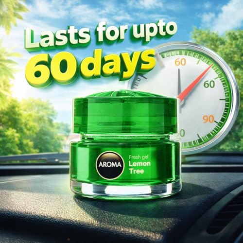 Image of Aroma Car Perfume Gel Air Freshener Lemon 50ml