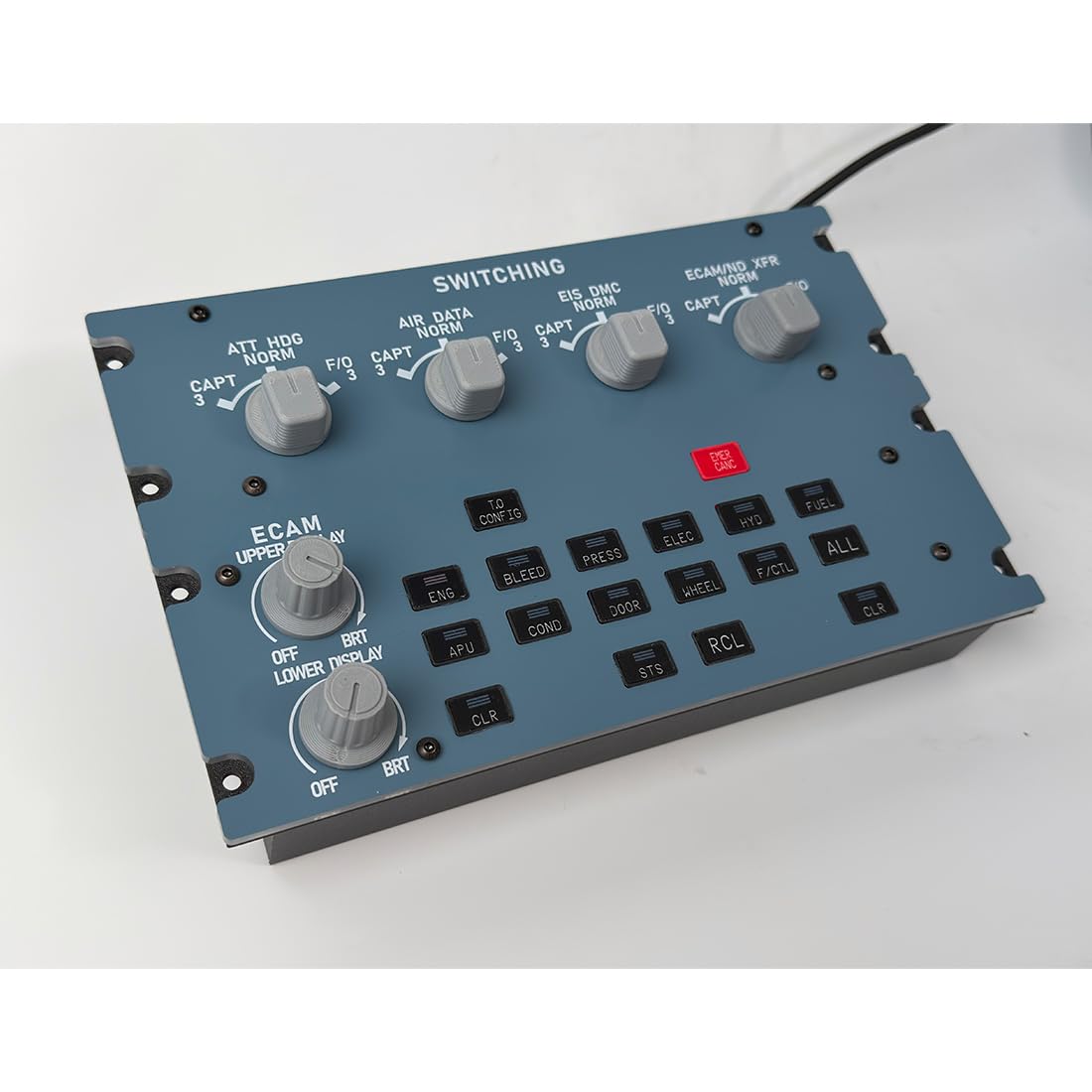 A109 Landing Gear Indicator Integrated Panel, Compatible with A32X/A31X/XECAM Home Cockpit Flight SIM Flugsimulator Controls for MSFS 2020/2024