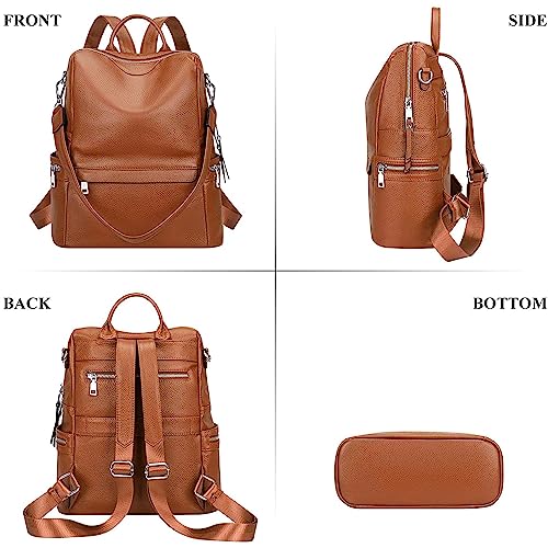 Image of Teen Girl Fashion Backpack Purses Multipurpose Design Handbags and Shoulder Bag Faux Leather Travel bag Casual Backpack With Shoulder printed Strap