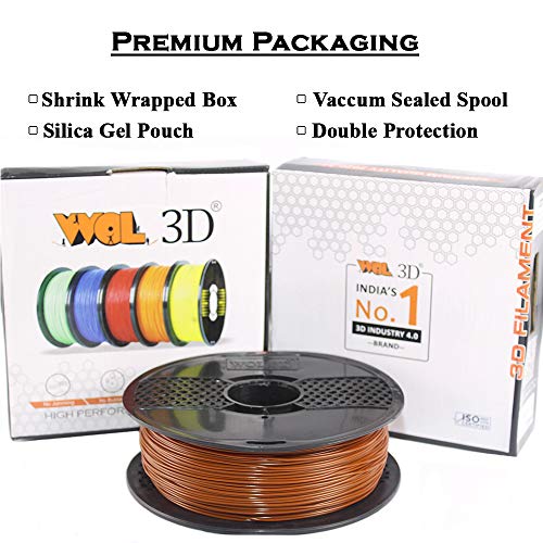 Image of WOL3D 1kg 2026 New PLA PRO+ with Improved Formula (Chocolate Brown) Made in India 3D Filament.