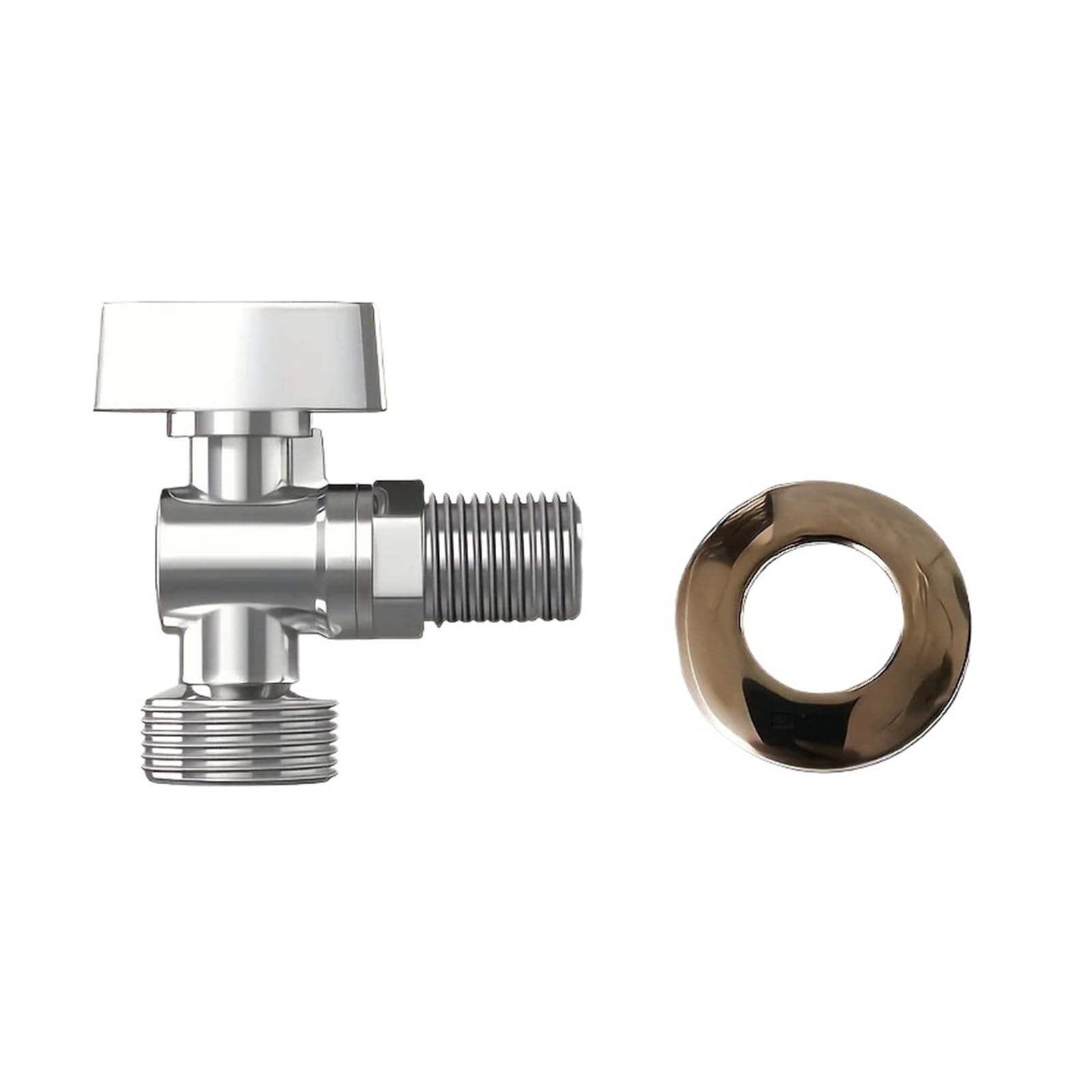 Bvhisehp One Color Zinc Alloy Angle Valve Water Stop Valve Bathroom Inlet Valve For Toilet Water Heater Faucet