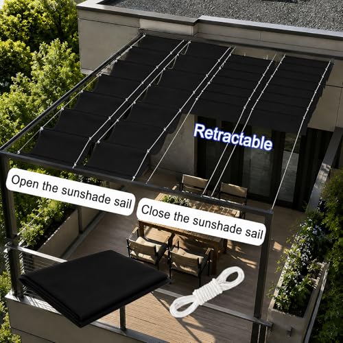 Toldo vela de sombra retráctil para evitar calor en terrazas 7