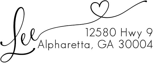 Miniatura 4 de Sello de dirección personalizado, sello autoentintado personalizado, tinta negra, sello de goma de boda, preentintado con tinta negra, PSI