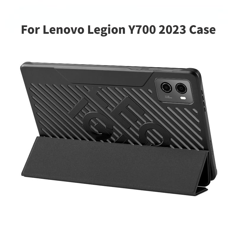 Image of Gruattreay Compatible with Lenovo Legion Y700 2nd Gen 2023 8.8 inch Case Ultra Thin Smart Cover for Legion Y700 2nd Gen 8.8'' Tablet Shell with Auto Wake UP (Black 1)