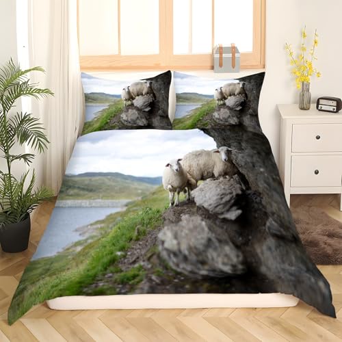 Housse couette en microfibre douce mouton pour de tendres nuits étoilées