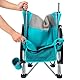 KingCamp Strand Liege Stuhl Hoch Lehne Camping Klapp Falt Sessel Niedrig 136 kg Cyan